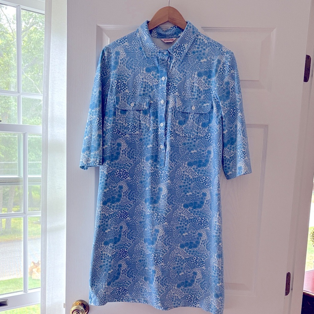 Persifor Dress Blu & White